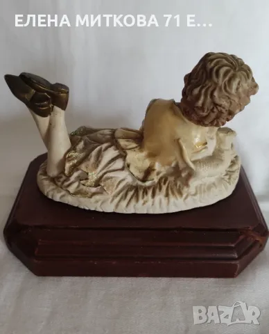 2 португалски порцеланови статуетки върху дървена основа Magnifite Genuine Tulip, снимка 8 - Антикварни и старинни предмети - 48760831