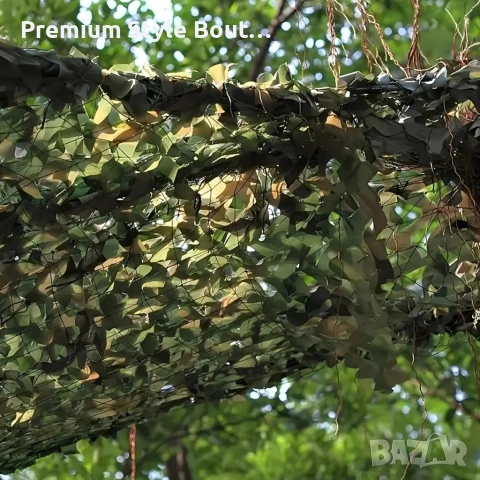 Военна камуфлажна мрежа 2x3 м, Oxford плат, за градина, лов и декорация, зелен камуфлаж, снимка 5 - Екипировка - 53829287