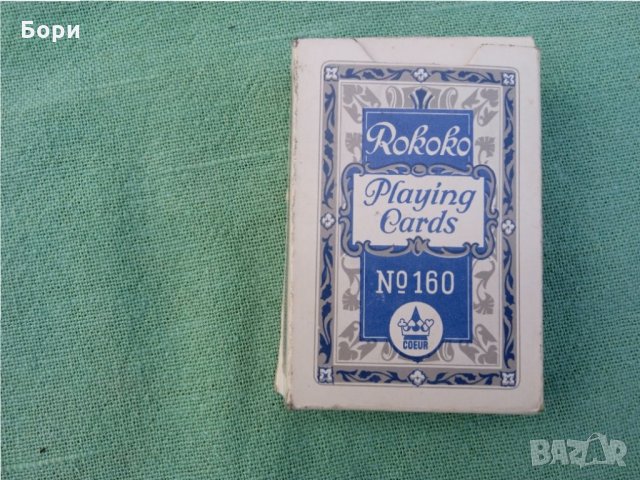 Rokoko стари карти неизползвани син гръб
