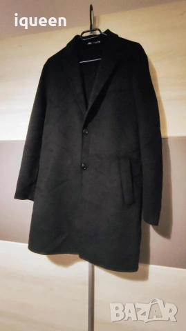 Zara черно палто, снимка 2 - Палта, манта - 53076725