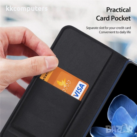 Кожен калъф DUX DUCIS Fitt за Xiaomi Mix Fold 4 5G със слот за карта и стойка - PU Кожа, Магнитно за, снимка 6 - Калъфи, кейсове - 53314797
