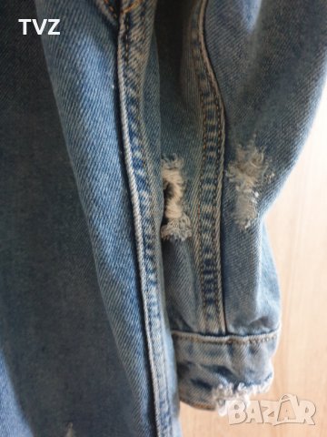 Дънково широко яке с рисунка на гърба , снимка 7 - Якета - 38721449