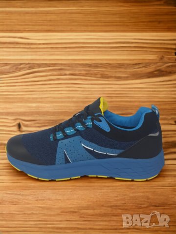 Мъжки маратонки в синьо код317, снимка 2 - Маратонки - 44338283