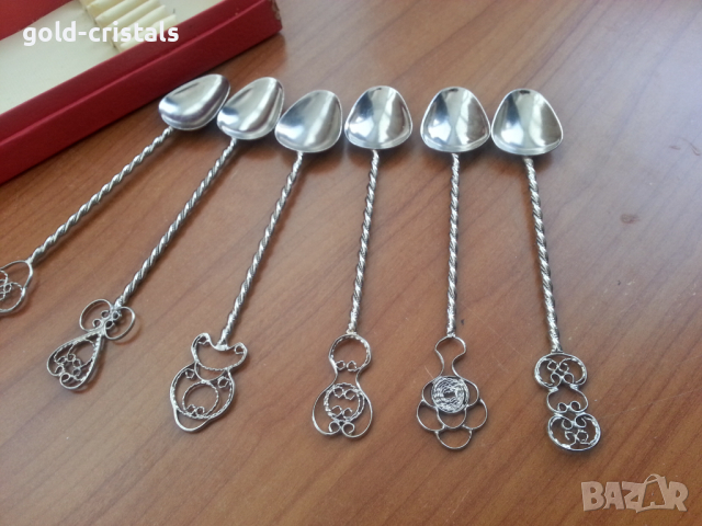 Руски лъжички филигран, снимка 2 - Антикварни и старинни предмети - 36241634