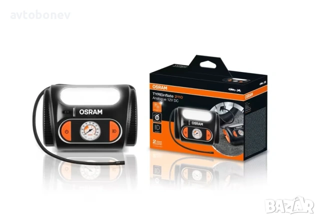Компресор за гуми OSRAM TYREINFLATE 2110 - 12V, снимка 2 - Аксесоари и консумативи - 53582588