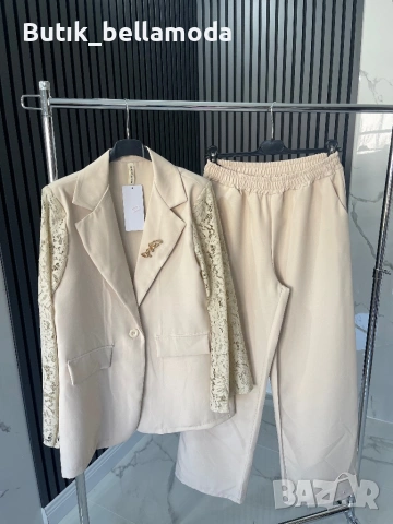 Дамски костюми с дантелен ръкав , снимка 6 - Костюми - 53672836