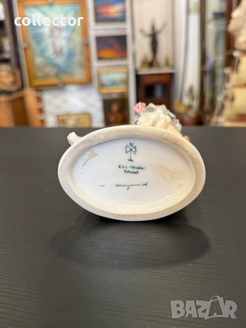 Порцеланова фигура ХЕРУВИМИ с букет от рози Karl Ens. №7906, снимка 9 - Колекции - 53663882