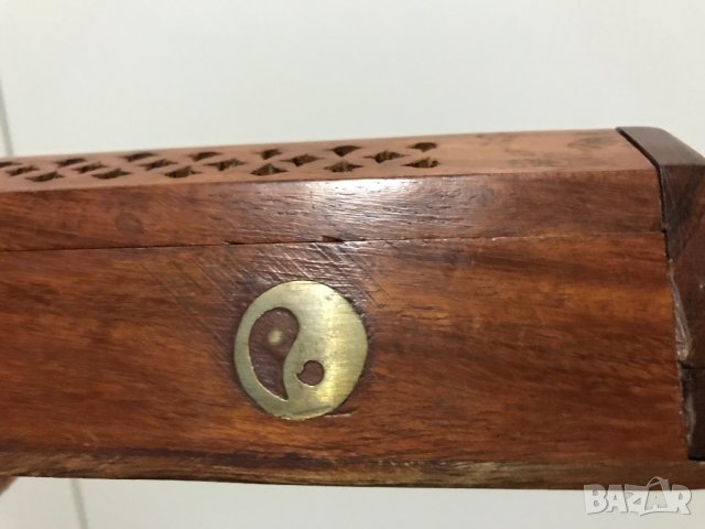 Голяма кутия от дърво за ароматни пръчици и конуси ян и ин, снимка 8 - Декорация за дома - 40398178