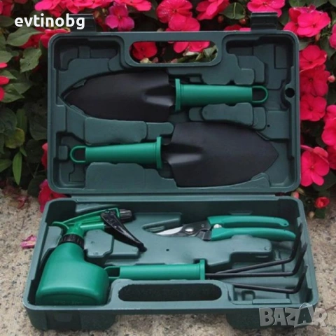 Комплект градински инструменти 5 в 1 с куфар – всичко необходимо за засаждане и поддръжка, снимка 5 - Градински инструменти - 53811012