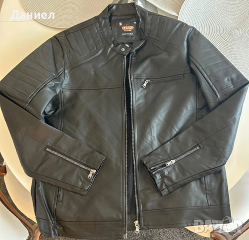 Мъжко кожено яке, снимка 5 - Якета - 52246540