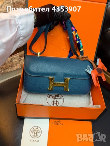 Чанта hermes ЕСТЕСТВЕНА КОЖА