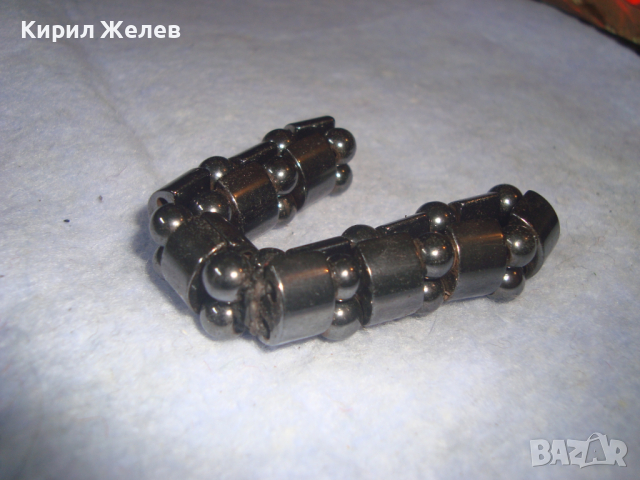 ХЕНД - МЕЙД ФЕШЪН АРТ ГРИВНА от КАМЪНИ МИНЕРАЛ МАГНЕТИТ ШЛИФОВАНИ и ПОЛИРАНИ 20698, снимка 4 - Гривни - 36353694