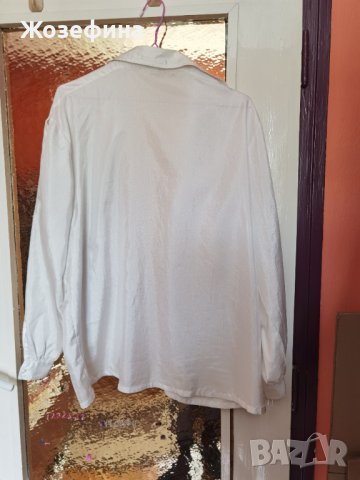 Копринена бяла дамска риза, снимка 2 - Ризи - 40791487