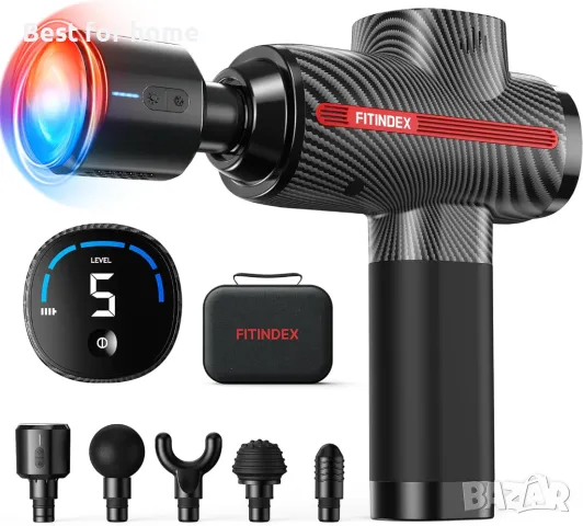 Масажиращ професионален пистолет с подгряване и охлаждане, FITINDEX