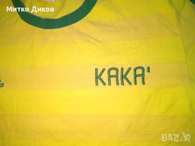 Бразилия маркова тениска на Адидас специално издание №10 Кака памук реален размер М, снимка 3 - Футбол - 41507824