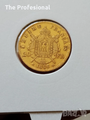 20 франка Наполеон с венец, снимка 2 - Нумизматика и бонистика - 53675781