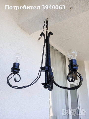 Стар полюлей от ковано желязо, снимка 5 - Антикварни и старинни предмети - 53207700