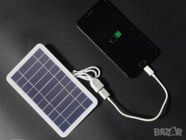 Портативен гъвкав соларен панел с USB изход 2W за зареждане на смартфони и таблети, снимка 5 - Оригинални зарядни - 39214649