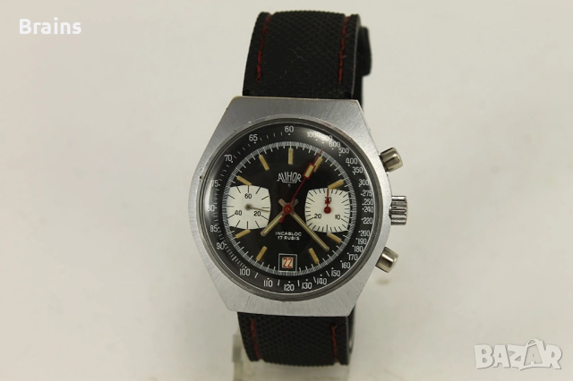 1960's ALIHOR Швейцарски Състезателен Хронограф Супер Рядък, снимка 3 - Мъжки - 51795219