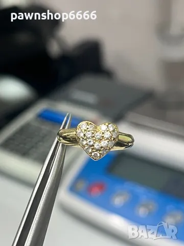 Златен пръстен 18 карата, снимка 3 - Пръстени - 50231381