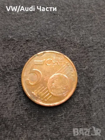 Монета 5 евро цента Гърция 2008г.