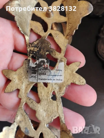 стар метален свещник, снимка 5 - Други ценни предмети - 51053738