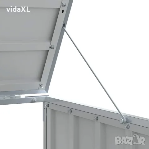 vidaXL Навес за 2 коша на колела, сив, 144x81x113 см, стомана, снимка 10 - Кошове за боклук и контейнери - 56147463