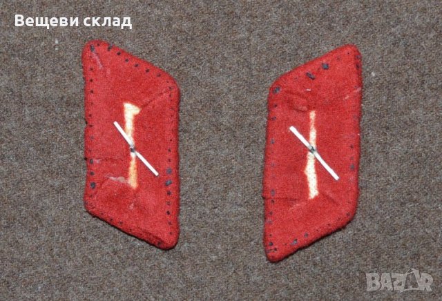 петлици за шинел артилерист БНА, снимка 2 - Антикварни и старинни предмети - 40460491