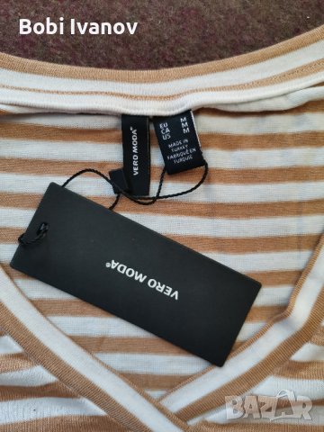 Vero Moda дамска блуза с къс ръкав размер M, снимка 3 - Тениски - 41874426