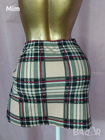 ZARA M Розова прозрачна блуза и пола каре, снимка 4 - Блузи с дълъг ръкав и пуловери - 52820839