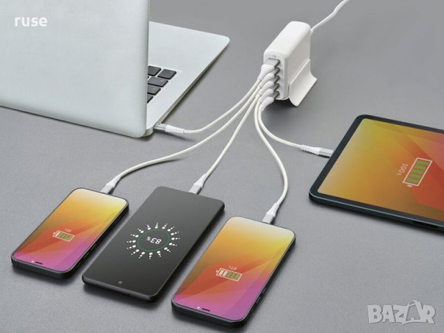 НОВИ! Зарядна станция, USB хъб за едновременно зареждане на устройства, снимка 3 - Оригинални зарядни - 40053499