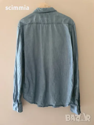 Pepe Jeans London HRTG Premium Denim дънкова риза XXL светлосиня 100% памук, снимка 2 - Ризи - 55985288