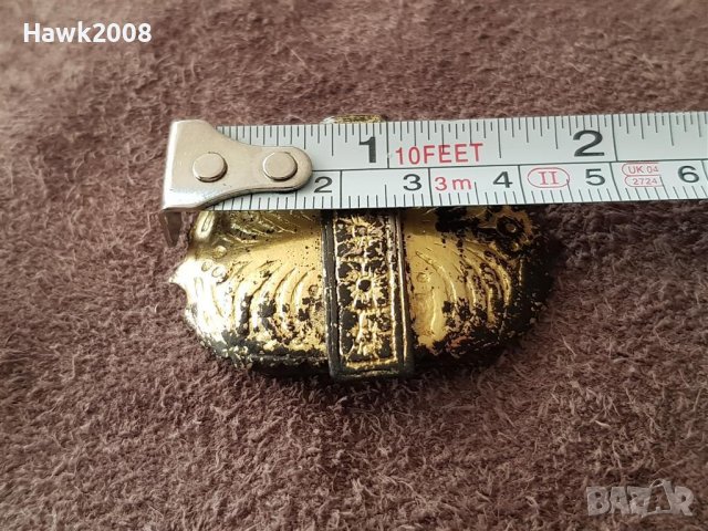 Възрожденска сребърна ПОЗЛАТА гривна кюстек кучка пафти носия , снимка 6 - Антикварни и старинни предмети - 39567437