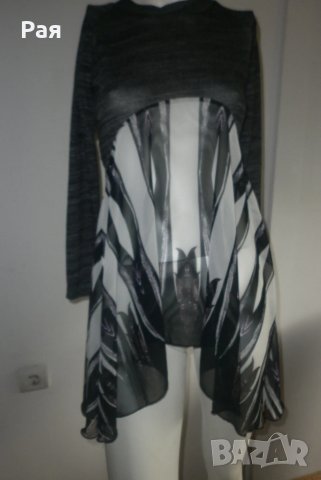 Интересна туника с воал и трико, снимка 2 - Туники - 50761850