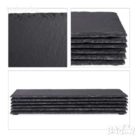 Комплект от 6 правоъгълни плочи от суши Relaxdays, снимка 6 - Прибори за хранене, готвене и сервиране - 53761157