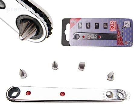 ключ с ултра тънка тресчотка и битове, 1/4 инча, 6,3 мм, Япония