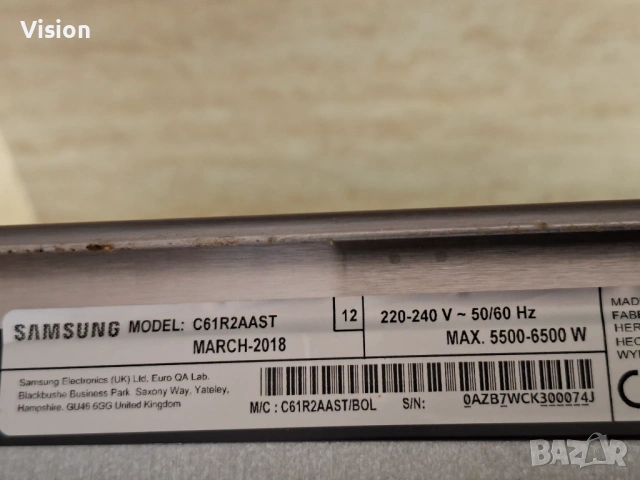 Плоча Стъкло samsung C61R2AAST, снимка 2 - Котлони - 53286926