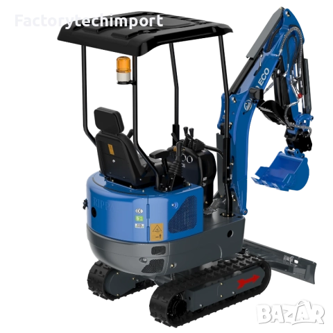 Мини багер RIPPA R10 ECO – 978 кг (дизел - 1 цилиндър) 7.5kW– 1.83 м копаене, снимка 10 - Индустриална техника - 52720375
