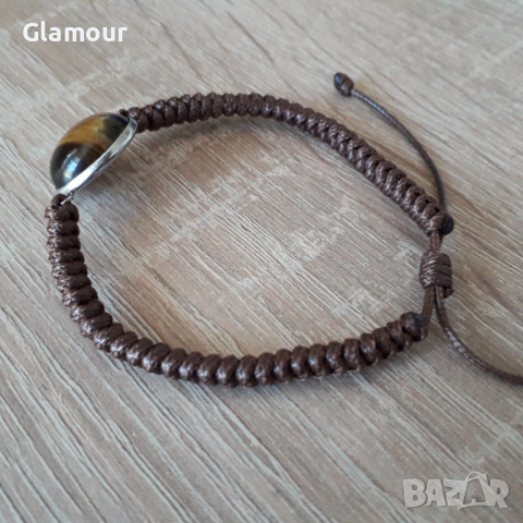Гривна с тигрово око. , снимка 3 - Гривни - 36369699