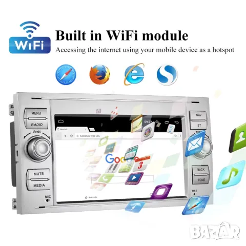 Мултимедия, за Ford Transit, FIESTA, FOCUS, GALAXY, MONDEO,  Двоен дин, Android, Навигация, плеър, снимка 9 - Аксесоари и консумативи - 48870707