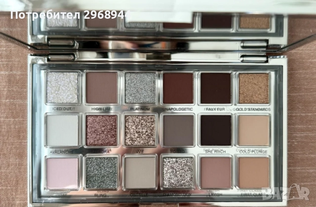 Huda Beauty Icy Nude Eyeshadow Palette палитра, снимка 2 - Декоративна козметика - 52596992