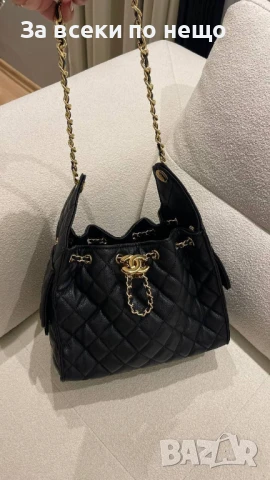 Chanel Дамска Черна Чанта Шанел - Код E715, снимка 6 - Чанти - 51242501