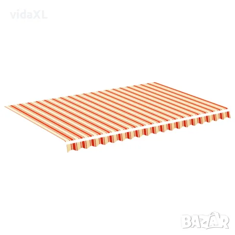 vidaXL Резервен плат за тента, жълт и оранжев, 450x300 см, полиестер