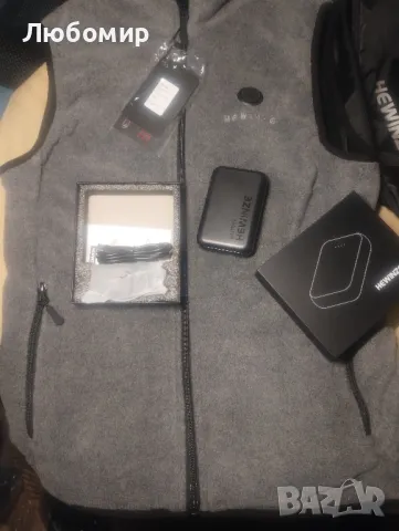 HEWINZE Fleece Heated VestТопла жилетка с 7.4V батерия, Отопляема жилетка S размер