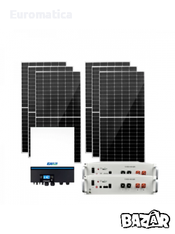 Автономна соларна система 8000W + 5.12 kwh литиева батерия - BMS