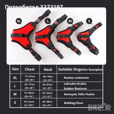 Регулируем,светлоотразителен нагръдник за куче - Високо качество, снимка 2 - За кучета - 41015399