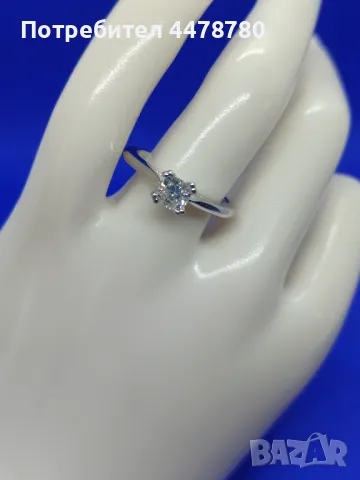 Годежен пръстен с Диамант 0.61ct., снимка 5 - Пръстени - 50401152