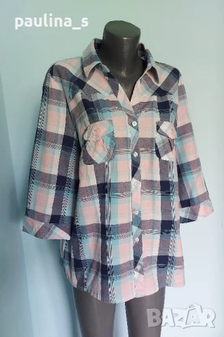 Три броя различни / Дамска риза в каре / памук и пясъчна коприна , снимка 15 - Ризи - 36563946