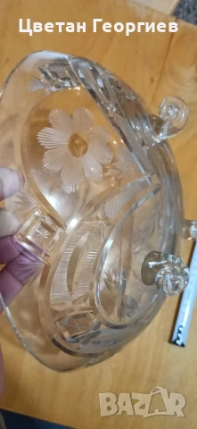 кристална фруктиера, снимка 2 - Антикварни и старинни предмети - 50998971