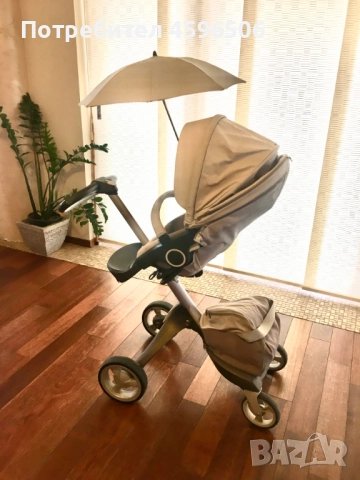 БЕБЕШКА КОЛИЧКА Stokes Xplory V3 Светло бежов цвят с 2 коша, снимка 1